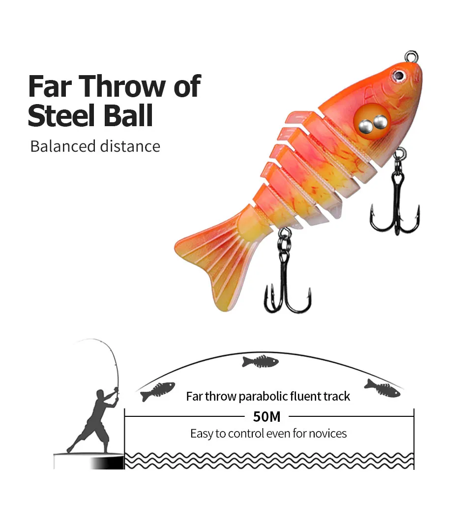 Воблер Jointed Swimbait 10cm 16g плуващ #8 – снимка 3